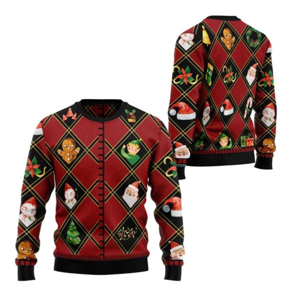 2025 Christmas Christmas Symbols Ugly Christmas Sweater 1 2