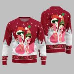 2025 Christmas Cool Flamingo Ugly Christmas Sweater