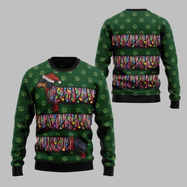 2025 Christmas Dachshund Ugly Christmas Sweater 1 1