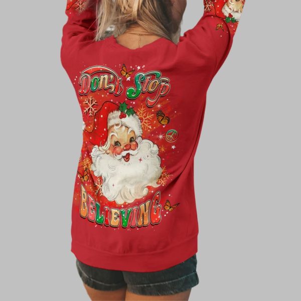 2025 Christmas Dont Stop Believe Claus Shirt 3