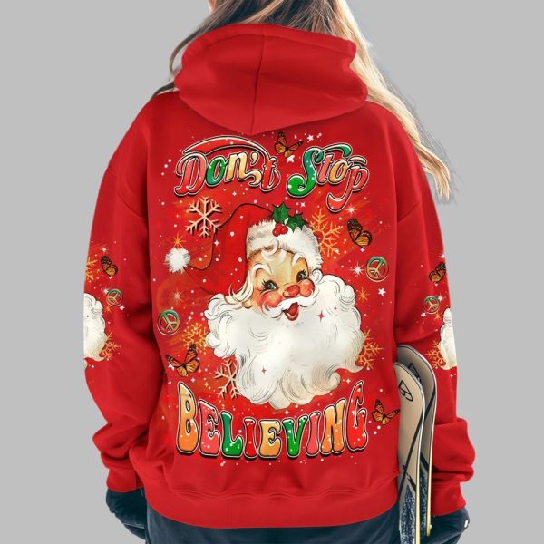 2025 Christmas Dont Stop Believe Claus Shirt 4