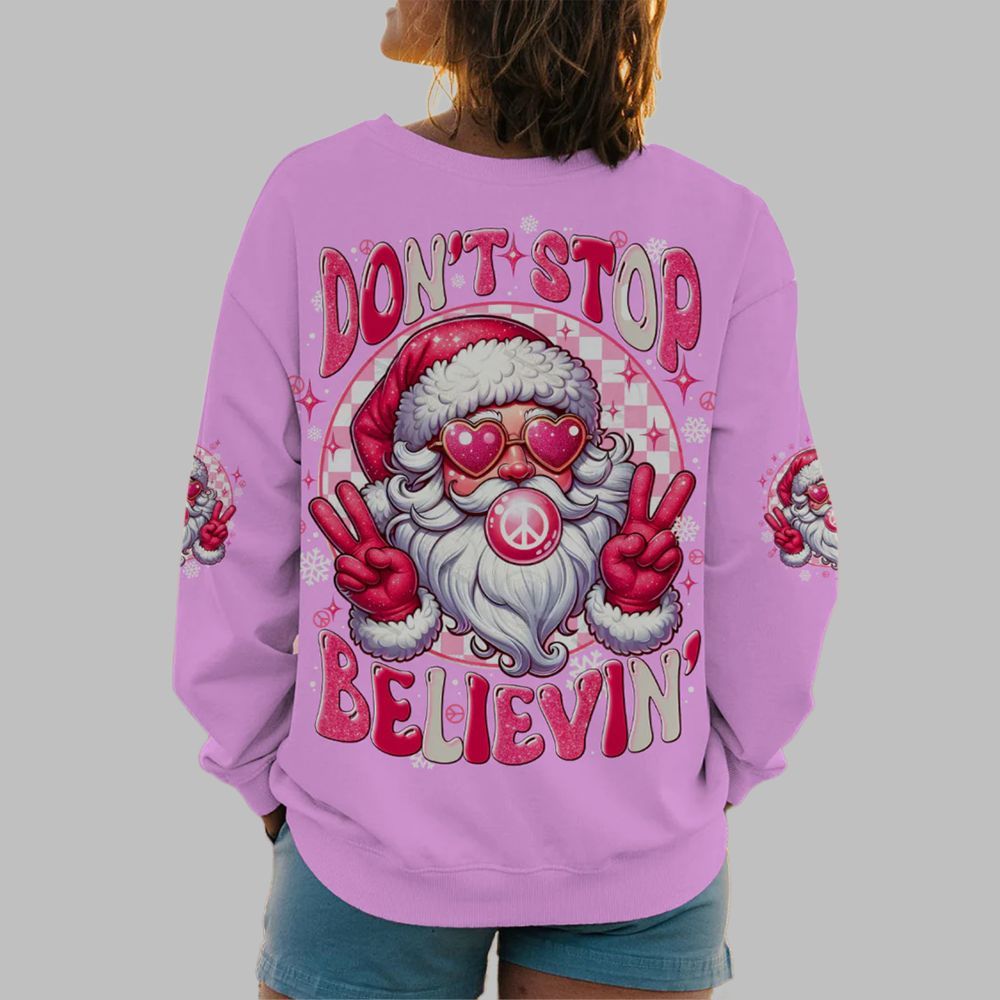 2025 Christmas Don't Stop Believin Claus Shirt 3 2025 Christmas Dont Stop Believin Claus Shirt 3