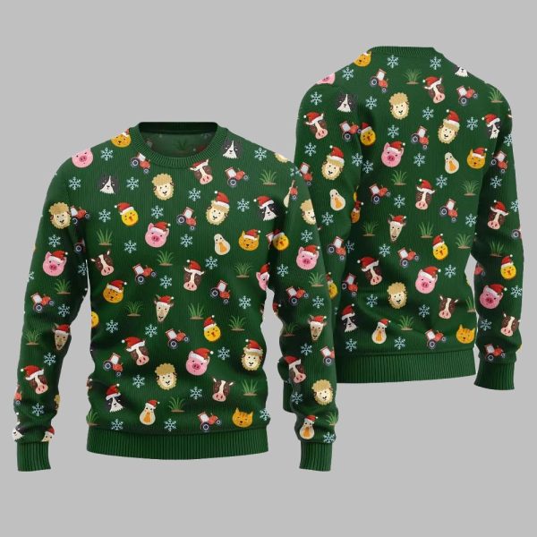 2025 Christmas Farm Animal Cute Ugly Christmas Sweater 5
