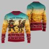 2025 Christmas Fearless Cowboy Cow And Chicken Tree Ugly Christmas Sweater 3