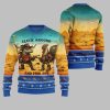 2025 Christmas Fearless Cowboy Cow And Chicken Tree Ugly Christmas Sweater 4
