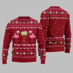2025 Christmas Flamingo Decking The Palms Ugly Christmas Sweater