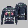2025 Christmas Flamingo Decking The Palms Ugly Christmas Sweater 2