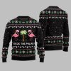 2025 Christmas Flamingo Decking The Palms Ugly Christmas Sweater 4