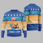 2025 Christmas Flamingo Sharing Is Caring Ugly Christmas Sweater