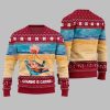 2025 Christmas Flamingo Sharing Is Caring Ugly Christmas Sweater 5