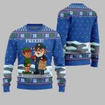 2025 Christmas Freeze Youre Under The Mistletoe Ugly Christmas Sweater