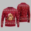 2025 Christmas Funny Capybara Santa Hat Ugly Christmas Sweater 5