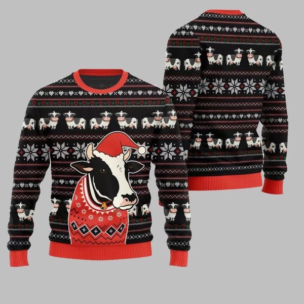 2025 Christmas Funny Cow Ugly Christmas Sweater 1