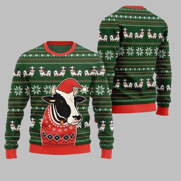2025 Christmas Funny Cow Ugly Christmas Sweater 5
