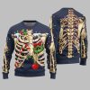 2025 Christmas Funny Skeleton Ugly Christmas Sweater 4