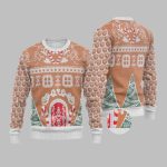 2025 Christmas Gingerbread House Ugly Christmas Sweater