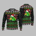 2025 Christmas Godzila Falalalala Ugly Christmas Sweater