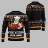 2025 Christmas Grillin Chillin With Santa Ugly Christmas Sweater 2