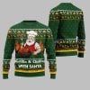 2025 Christmas Grillin Chillin With Santa Ugly Christmas Sweater 3
