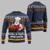 2025 Christmas Grillin Chillin With Santa Ugly Christmas Sweater 4