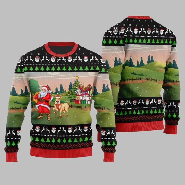 2025 Christmas Happy Christmas Farm Ugly Christmas Sweater 2