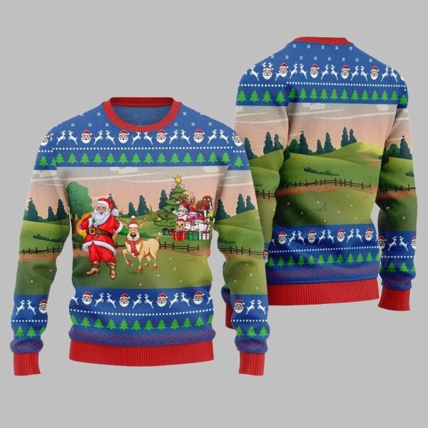 2025 Christmas Happy Christmas Farm Ugly Christmas Sweater 5