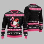 2025 Christmas Happy Christmas Flamingo Ugly Christmas Sweater