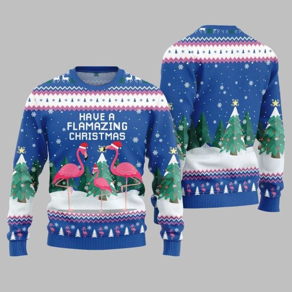 2025 Christmas Have A Flamazing Christmas Ugly Christmas Sweater 1