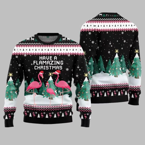 2025 Christmas Have A Flamazing Christmas Ugly Christmas Sweater 2