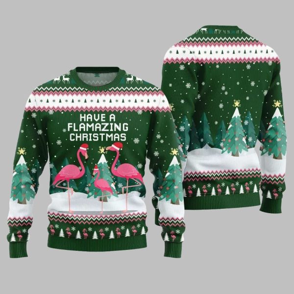 2025 Christmas Have A Flamazing Christmas Ugly Christmas Sweater 3