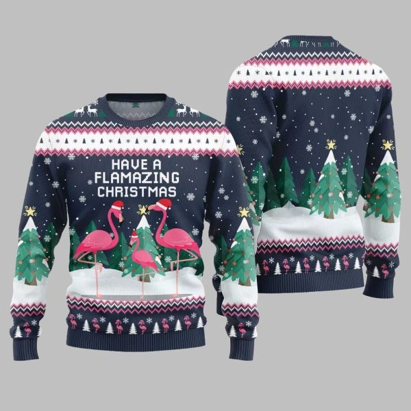 2025 Christmas Have A Flamazing Christmas Ugly Christmas Sweater 4