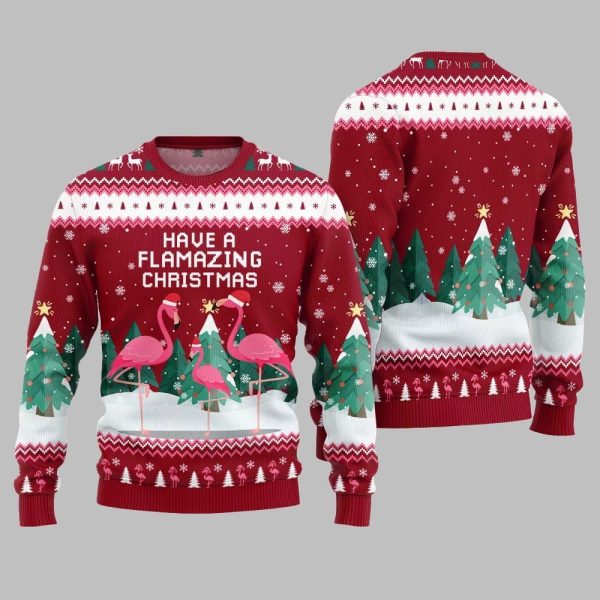 2025 Christmas Have A Flamazing Christmas Ugly Christmas Sweater 5