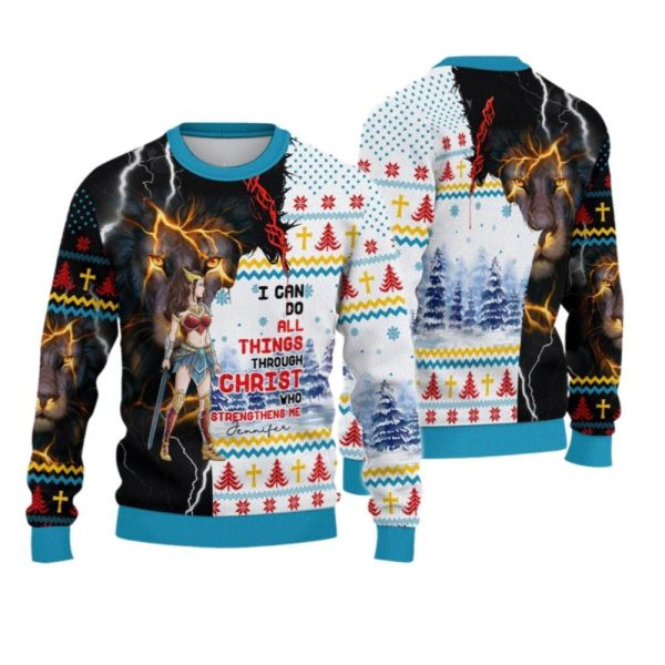 2025 Christmas I Can Do All Things Through Christ Christmas Ugly Sweatshirt 1 2