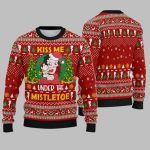 2025 Christmas Kiss Me Under The Mistletoe Christmast Ugly Sweatshirt