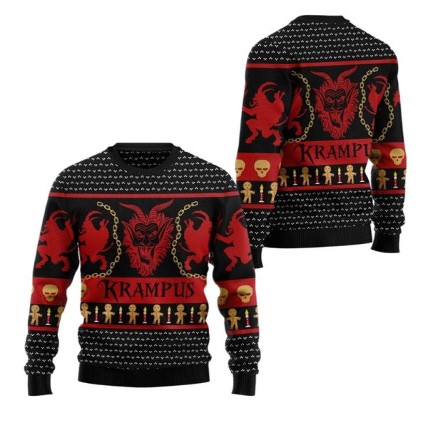 2025 Christmas Krampus Ugly Christmas Sweater 1 2