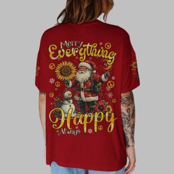 2025 Christmas Merry Christmas Happy Always Santa Shirt 2