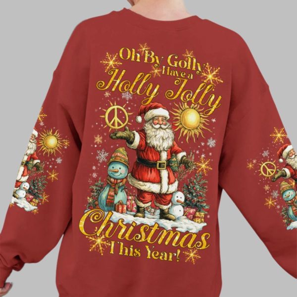2025 Christmas Oh My Golly Have A Holly Jolly Christmas This Year Shirt 3