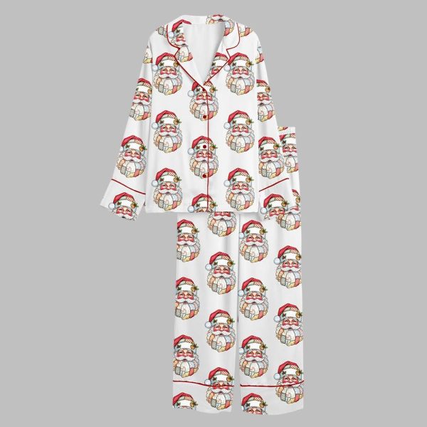 2025 Christmas Patchwork Santa Claus Pajamas Set 2