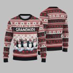 2025 Christmas Penguins Life is Better with Grandkids Christmas Ugly Sweatshirt