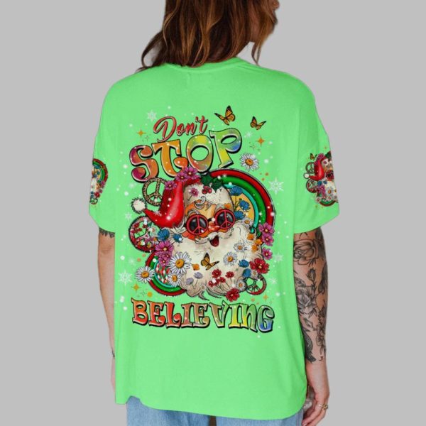 2025 Christmas Santa Claus Don't Stop Believing Shirt