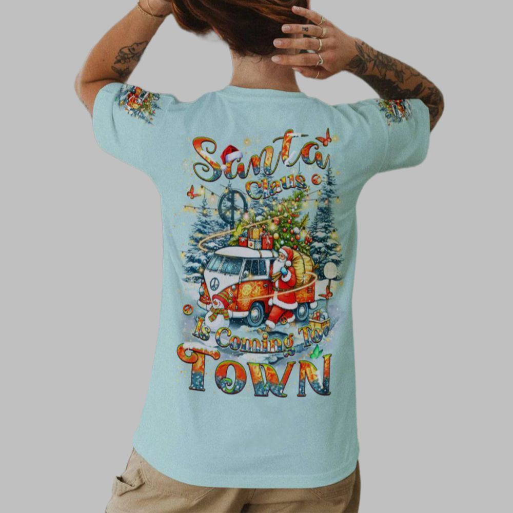 2025 Christmas Santa Claus Is Coming Too Town Shirt 2 2025 Christmas Santa Claus Is Coming Too Town Shirt 2