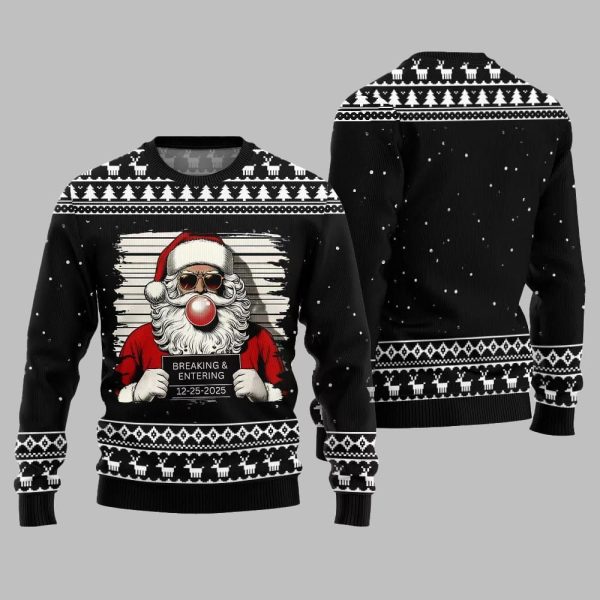2025 Christmas Santas Breaking And Entering Ugly Christmas Sweater 2