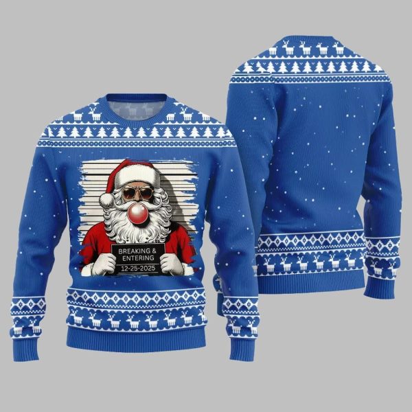 2025 Christmas Santas Breaking And Entering Ugly Christmas Sweater 3