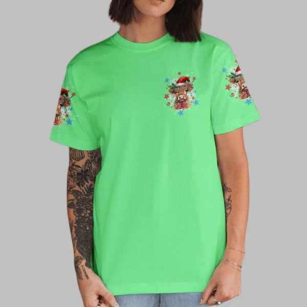 2025 Christmas Santas Favorite Hot Mess Cow Shirt 1