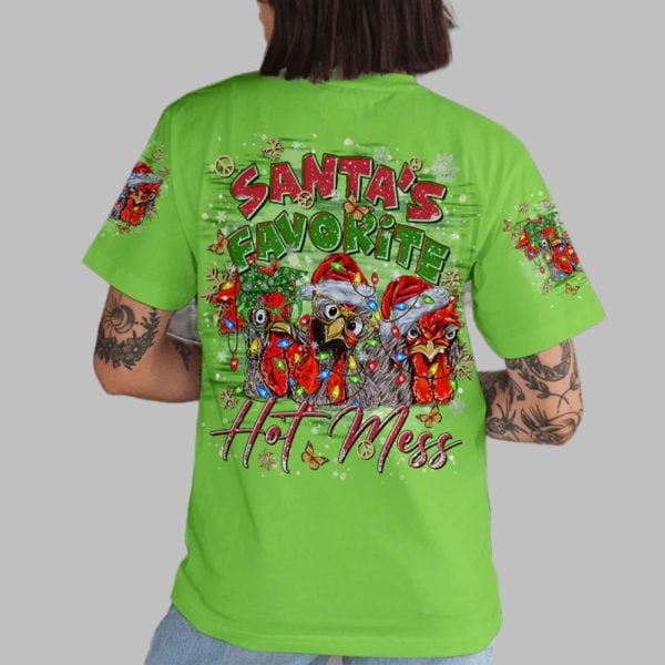 2025 Christmas Santa's Favorite Hot Mess Shirt