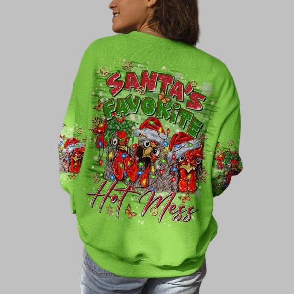 2025 Christmas Santas Favorite Hot Mess Shirt 3