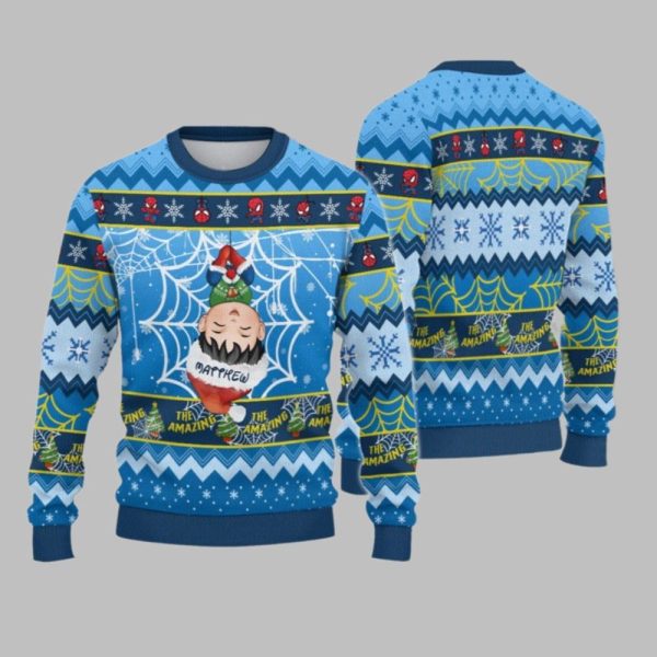 2025 Christmas Spider Superhero The Amazing Christmas Ugly Sweatshirt 1 1