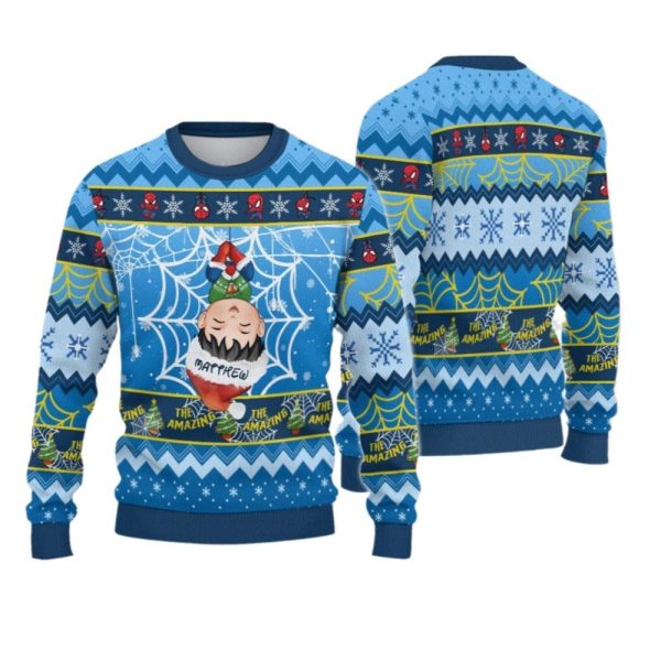 2025 Christmas Spider Superhero The Amazing Christmas Ugly Sweatshirt 1 2