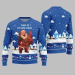 2025 Christmas This Is My Big Cock Santa Rooster Ugly Christmas Sweater