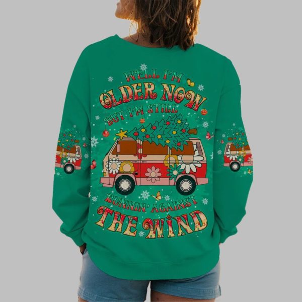 2025 Christmas Well Im Older Now But Im Still Runnin Against The Wind Shirt 3